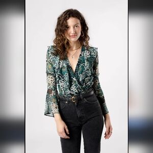 NWT BONNIE EMERALD FLORAL LONG SLEEVE BODYSUIT Band of the Free
